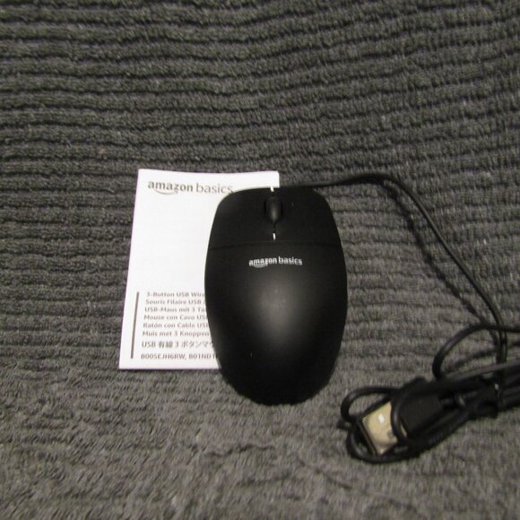 amazon basics 3 - button usb wired computer mouse - Picture 3 of 6